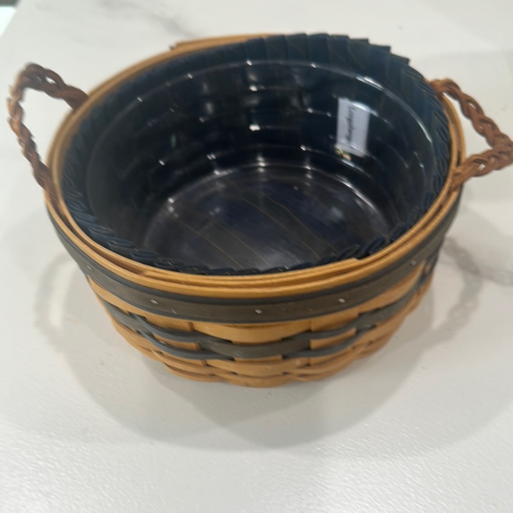Longaberger Black and Tan Accent Basket
